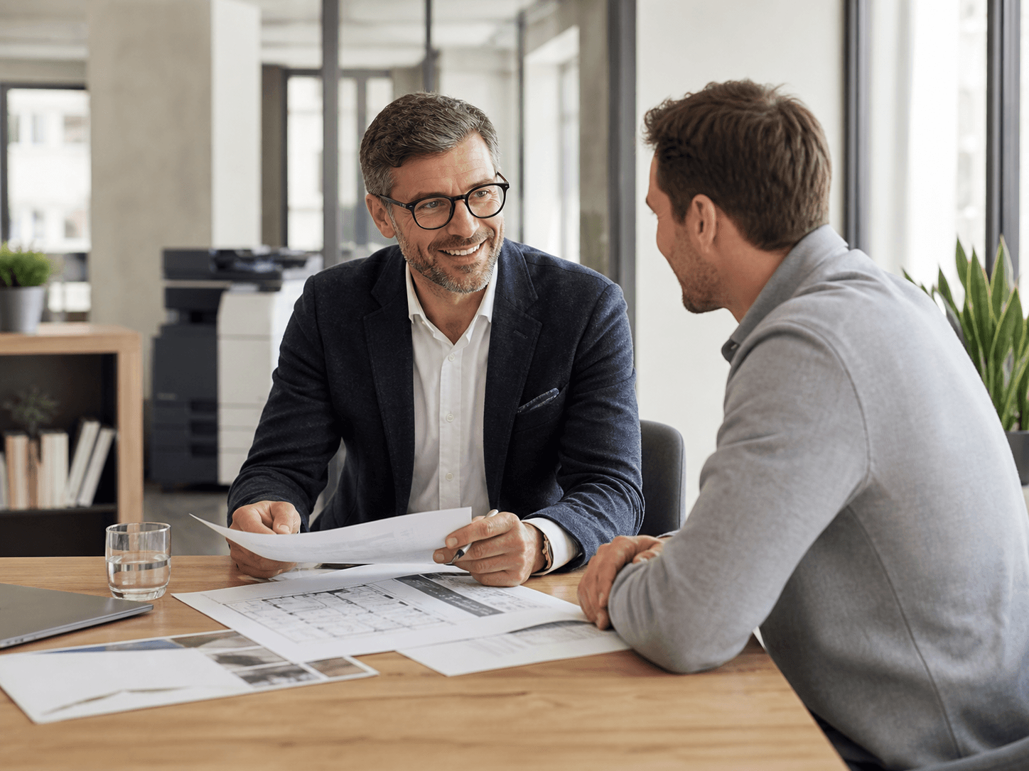 Persönliches Beratungsgespräch in einem modernen Büro